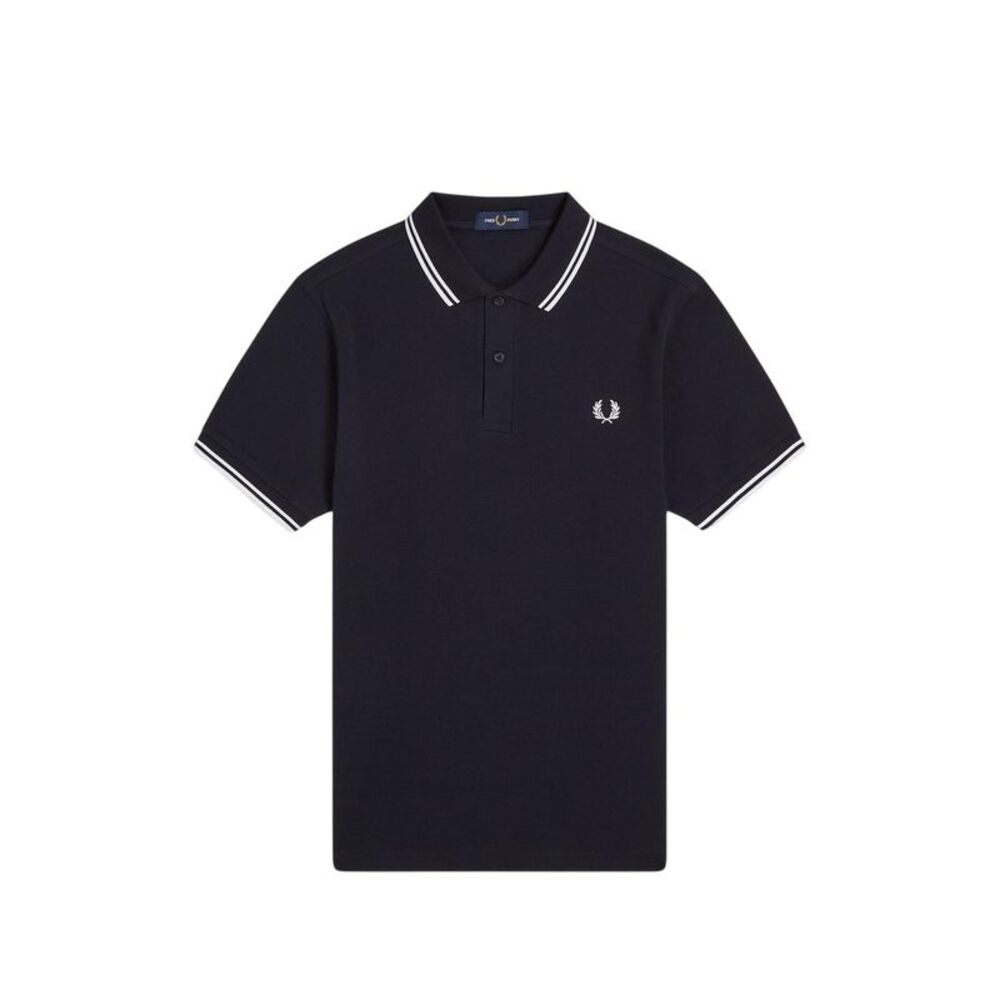 Fred Perry Mens Twin Tip Polo Shirt / Navy Blue